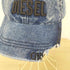 ディーゼル DIESEL 23SS デニム刺繍ロゴキャップ ダメージ加工 メンズ