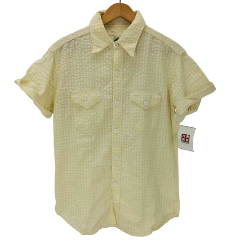 ポストオーバーオールズ POST OVERALLS USA製 シアサッカー 半袖シャツ メンズ JPN:M