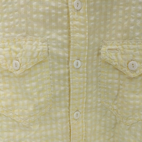 ポストオーバーオールズ POST OVERALLS USA製 シアサッカー 半袖シャツ メンズ JPN:M