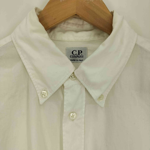シーピーカンパニー C.P.COMPANY 90S 99S Moreno Ferrari モレノ・フェラーリ期 イタリア製 ロゴ 刺繍 B.D L/S シャツ ラウンドヘム メンズ 4