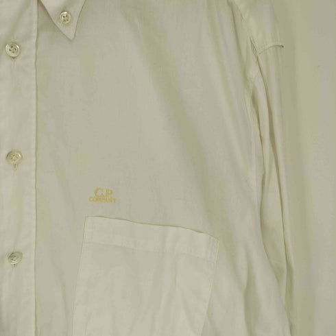 シーピーカンパニー C.P.COMPANY 90S 99S Moreno Ferrari モレノ・フェラーリ期 イタリア製 ロゴ 刺繍 B.D L/S シャツ ラウンドヘム メンズ 4