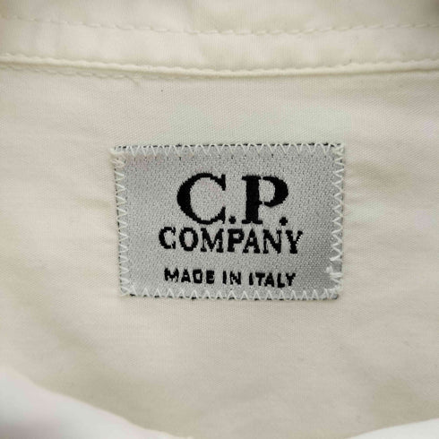 シーピーカンパニー C.P.COMPANY 90S 99S Moreno Ferrari モレノ・フェラーリ期 イタリア製 ロゴ 刺繍 B.D L/S シャツ ラウンドヘム メンズ 4