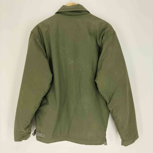 ユーエスアーミー U.S. ARMY 80S SCOVILL ジップ JAKET COLD WEATHER PERMEADEL TYPE I A-2 DECK JACKET デッキ ジャケット 裏起毛 1986年製 メンズ import:L
