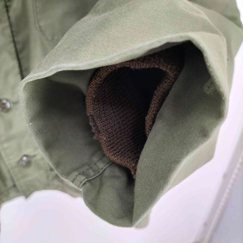 ユーエスアーミー U.S. ARMY 80S SCOVILL ジップ JAKET COLD WEATHER PERMEADEL TYPE I A-2 DECK JACKET デッキ ジャケット 裏起毛 1986年製 メンズ import:L