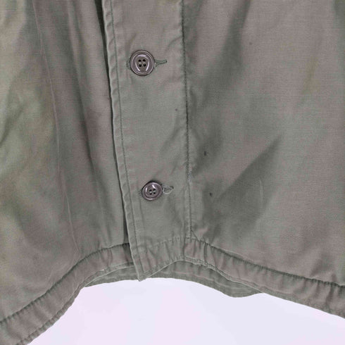 ユーエスアーミー U.S. ARMY 80S SCOVILL ジップ JAKET COLD WEATHER PERMEADEL TYPE I A-2 DECK JACKET デッキ ジャケット 裏起毛 1986年製 メンズ import:L