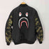 アベイシングエイプ A BATHING APE Ape Shark MA-1 Jacket in Olive メンズ import:M