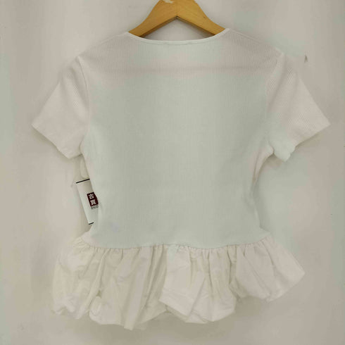 ザラ ZARA ペプラムコンビTシャツ レディース import:M