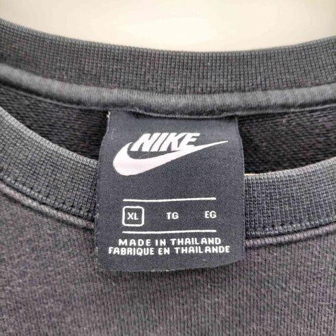 ナイキ NIKE スウッシュ ロゴ刺繍 コットンポリ L/S クルーネック スウェット メンズ import:XL