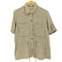 ザラ ZARA リネンサファリシャツ レディース import:L