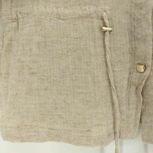 ザラ ZARA リネンサファリシャツ レディース import:L