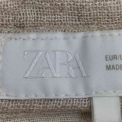 ザラ ZARA リネンサファリシャツ レディース import:L