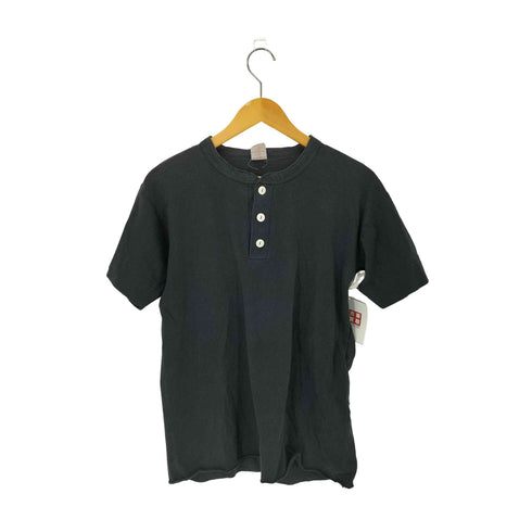 ヘルスニット Healthknit CLASSIC WEIGHT ヘンリーネック カットソー ネコ目ボタン メンズ import:L