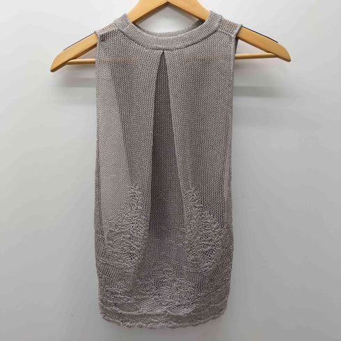 タン TAN CLEAR LACY VEST レディース