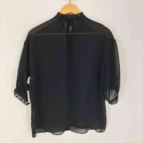 ユナイテッドアローズ UNITED ARROWS フリル リボン シアー ブラウス レディース