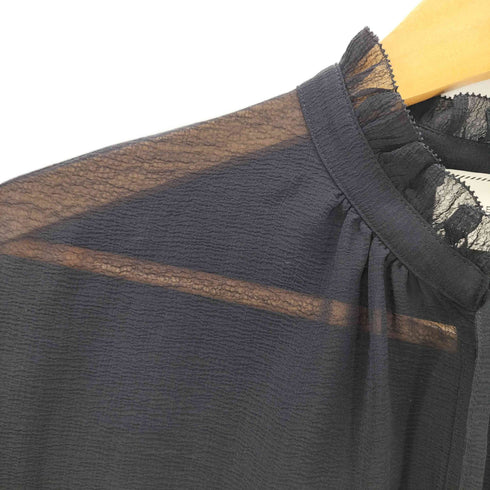 ユナイテッドアローズ UNITED ARROWS フリル リボン シアー ブラウス レディース