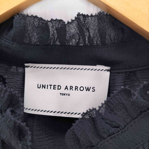 ユナイテッドアローズ UNITED ARROWS フリル リボン シアー ブラウス レディース