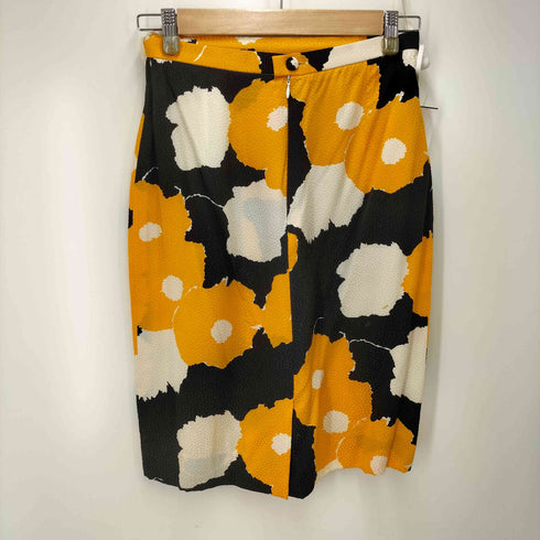 ハナエモリ HANAE MORI フランス製 総柄 シルク 1B 変形 ジャケット スカート セットアップ レディース 38