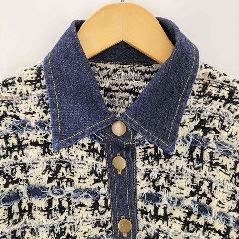 グレースコンチネンタル GRACE CONTINENTAL ツイードデニムニットジャケット レディース