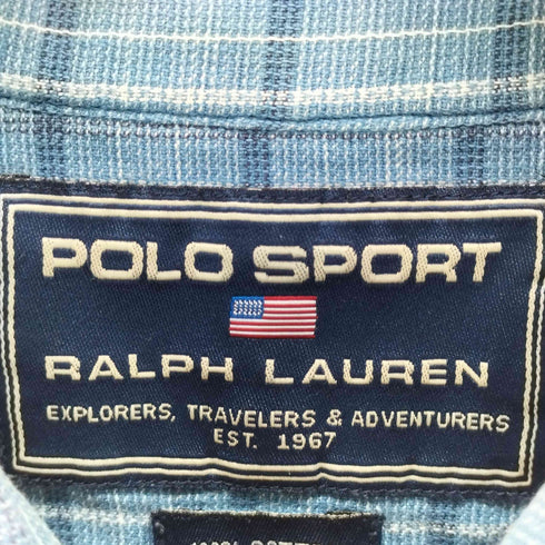 ポロスポーツラルフローレン POLO SPORT RALPH LAUREN 90S コットンチェックシャツ メンズ import:XL