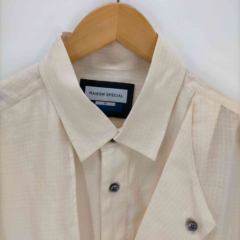 メゾンスペシャル MAISON SPECIAL Prime-Over Layering Short Sleeve Shirt プライムオーバーレイヤリングショートスリーブシャツ メンズ JPN:1