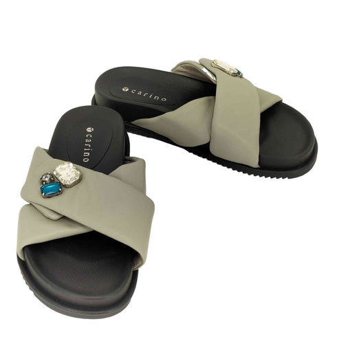 カリーノ carino ビジューフットベッドサンダル レディース JPN:23.5