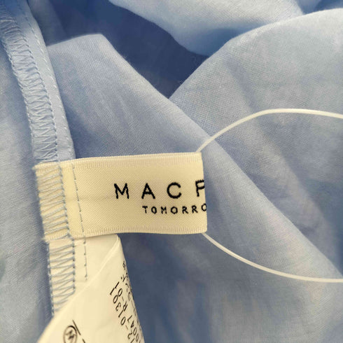 トゥモローランドマカフィー tomorrowland macphee コットンシルクギャザーブラウス レディース FR:36