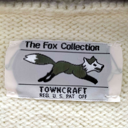 ザフォックスコレクション THE FOX COLLECTION 22AW ロゴワッペン畔編みニットカーディガン レディース FREE