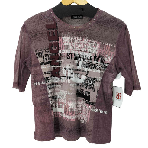 GRANDSEAM S/S 両面デザインシアークルーネックTシャツ レディース