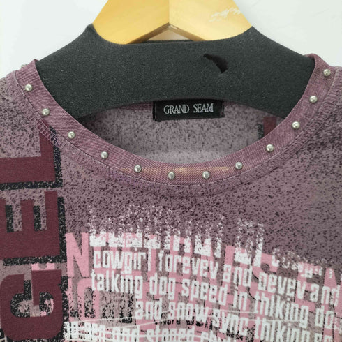 GRANDSEAM S/S 両面デザインシアークルーネックTシャツ レディース
