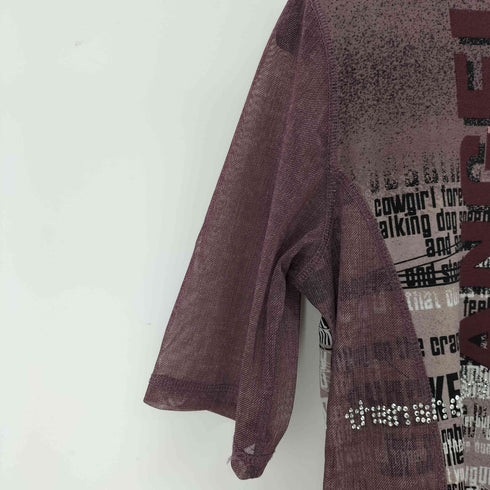 GRANDSEAM S/S 両面デザインシアークルーネックTシャツ レディース