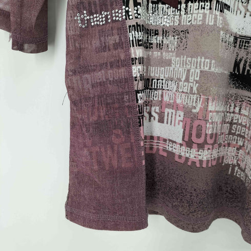 GRANDSEAM S/S 両面デザインシアークルーネックTシャツ レディース