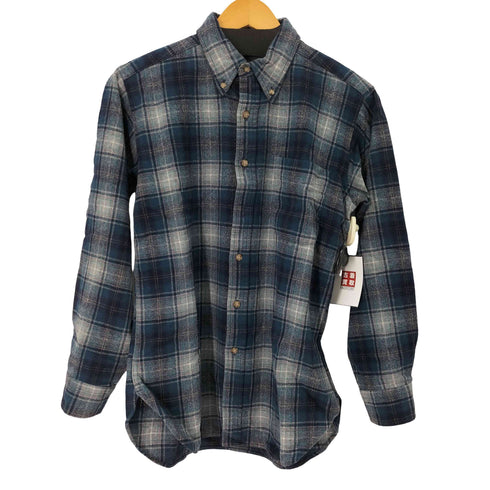 ペンドルトン PENDLETON 70S USA製 L/S BD オンブレチェックウールシャツ メンズ import:M