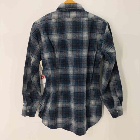 ペンドルトン PENDLETON 70S USA製 L/S BD オンブレチェックウールシャツ メンズ import:M