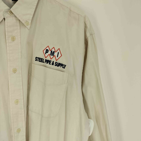 ポートオーソリティ Port Authority PMI STEEL PIPE & SUPPLY 企業 ロゴ 刺繍 B.D L/S シャツ メンズ import:XL