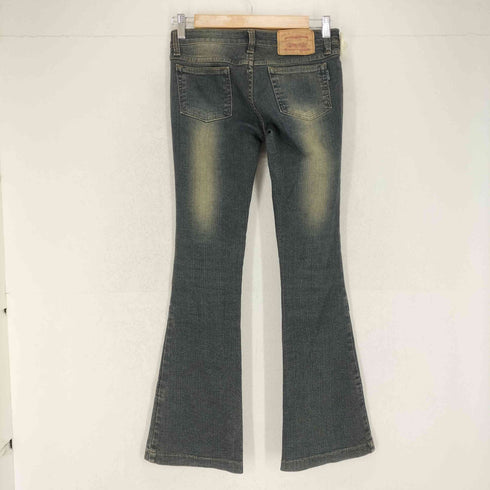 セシルマクビー CECIL McBEE Y2K ブーツカット デザイン フレアデニムパンツ レディース JPN:S