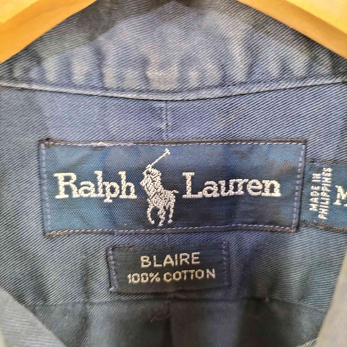 ラルフローレン RALPH LAUREN BLAIRE ポニー刺繍 クロップドリメイク シャツ レディース import:M