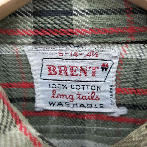 ブレント BRENT 50S~60S チェックネルシャツ メンズ 14 1/2
