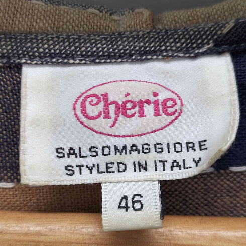 CHERIE イタリア製 フーデッドジップチェックシャツ メンズ 46