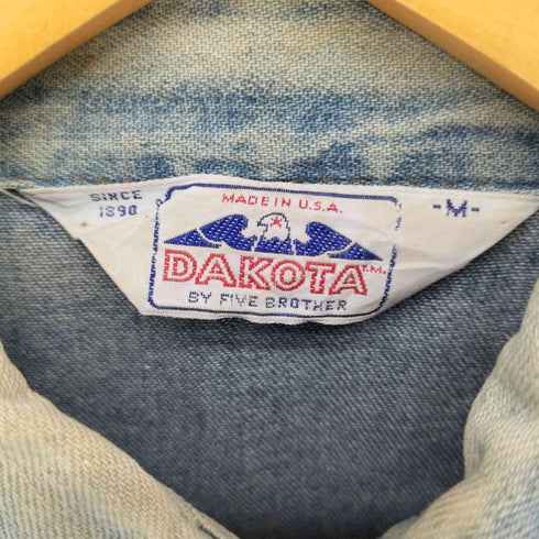 ダコタ dakota 70S~80S USA製 FIVEBROTHER デニムウエスタンシャツ メンズ import:M