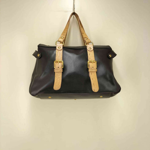 LINCONTRO イタリア製 GENUINE LEATHER クロコ型 ハンドル レザー トート バッグ メンズ