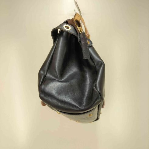 LINCONTRO イタリア製 GENUINE LEATHER クロコ型 ハンドル レザー トート バッグ メンズ