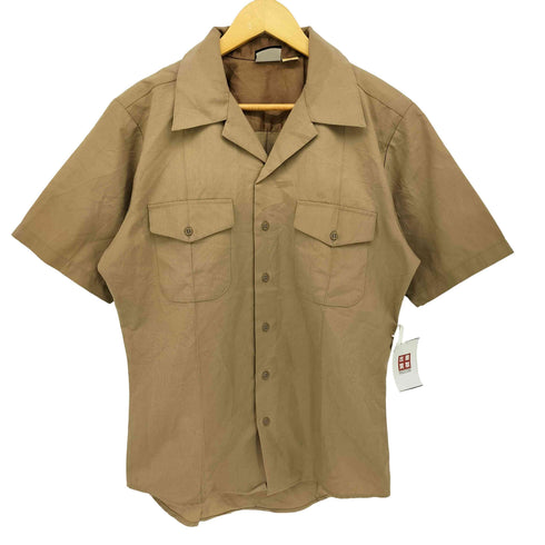 ユーエスネイビー U.S.NAVY 90s USA製 開襟 ミリタリーシャツ メンズ import:M