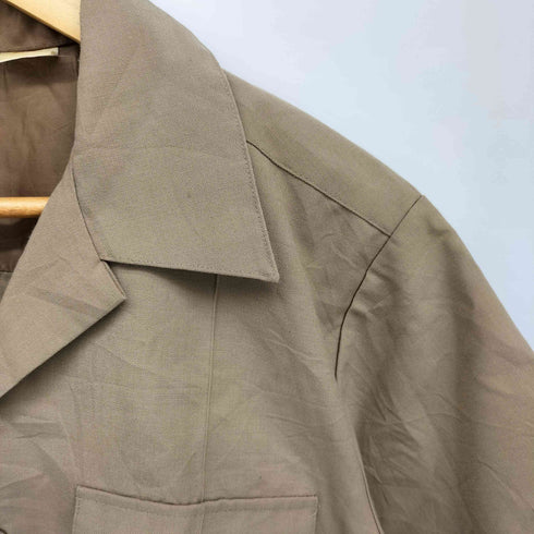 ユーエスネイビー U.S.NAVY 90s USA製 開襟 ミリタリーシャツ メンズ import:M