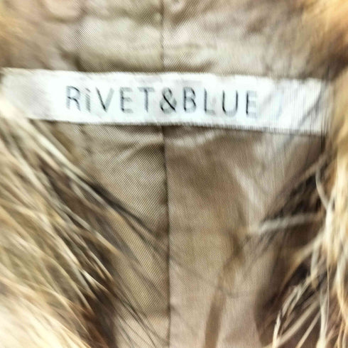 Rivet&Blue ラクーンファー フェイクレザー コート Y2K レディース JPN:M