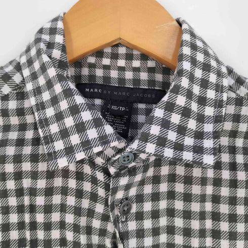 マークバイマークジェイコブス Marc by Marc Jacobs チェック柄 レーヨンコットン レギュラーカラー シャツ レディース import:XS