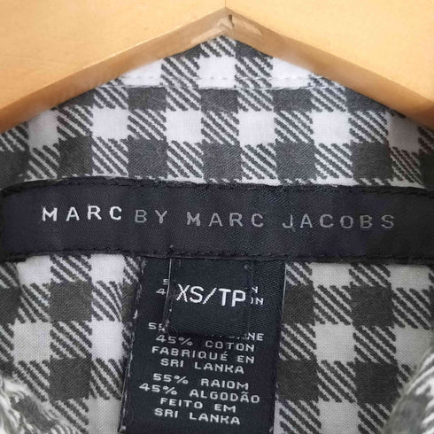 マークバイマークジェイコブス Marc by Marc Jacobs チェック柄 レーヨンコットン レギュラーカラー シャツ レディース import:XS