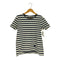 アクネストゥディオズ ACNE STUDIOS フェイスモチーフワッペン ボーダー クルーネック Tシャツ レディース import:XS
