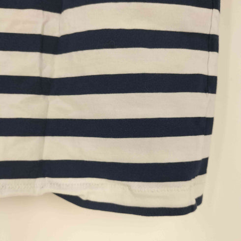 アクネストゥディオズ ACNE STUDIOS フェイスモチーフワッペン ボーダー クルーネック Tシャツ レディース import:XS