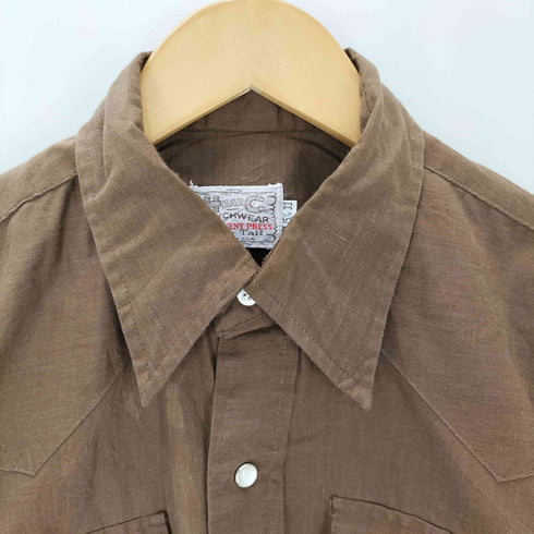 エイチバーシー H BAR C RANCHWEAR 70S USA製 襟芯 ウエスタンシャツ メンズ 33