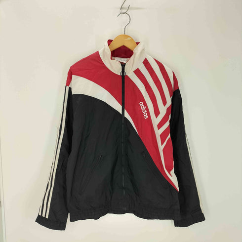 アディダス adidas 80S 白タグ ナイロンジップアップジャケット 万国旗タグ メンズ F174
